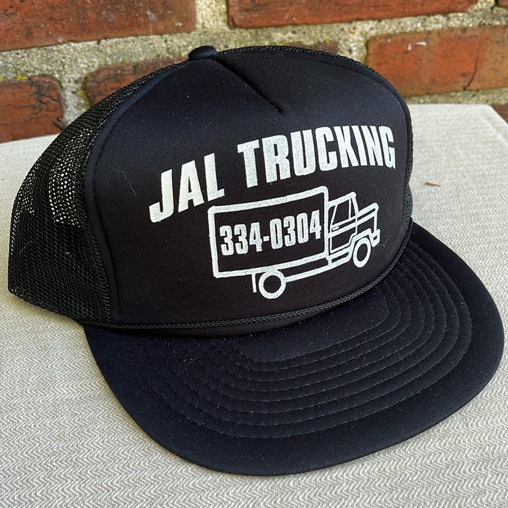 Black mesh back trucker hat